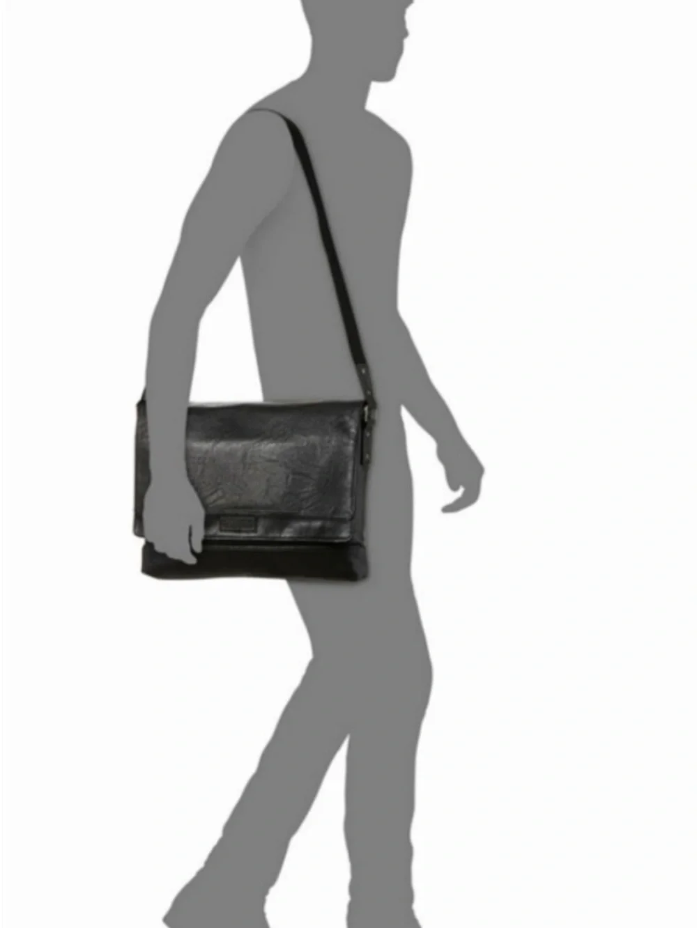 Kenneth Cole Reaction Columbian Leather Messenger Bag